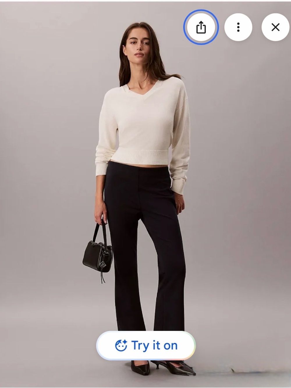 Calvin Klien women's  bootcut black ponte dress pants. Size 10.